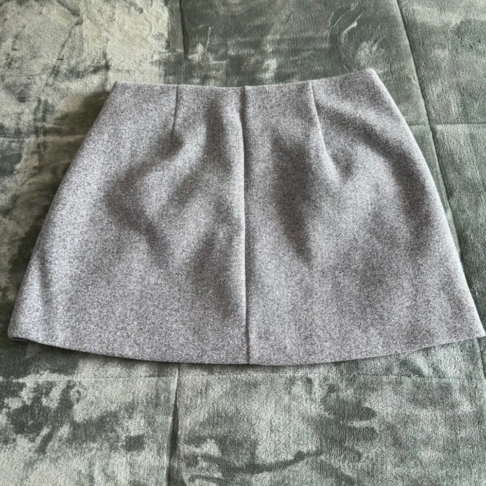 NWT A New Day Heather Grey A-Line Mini Skirt Size 8 Minimalist Academia Preppy